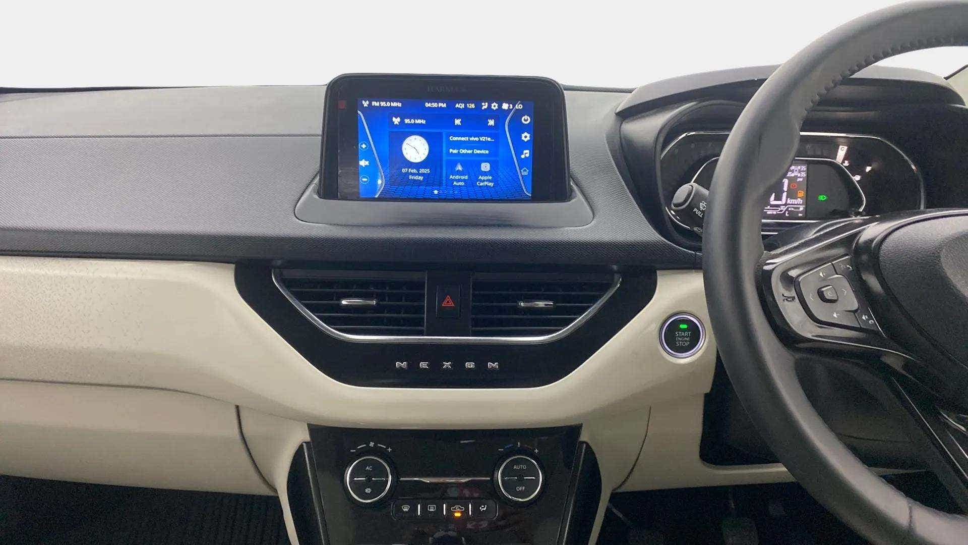 Interior dashboard of a Tata Nexon 2017-2023