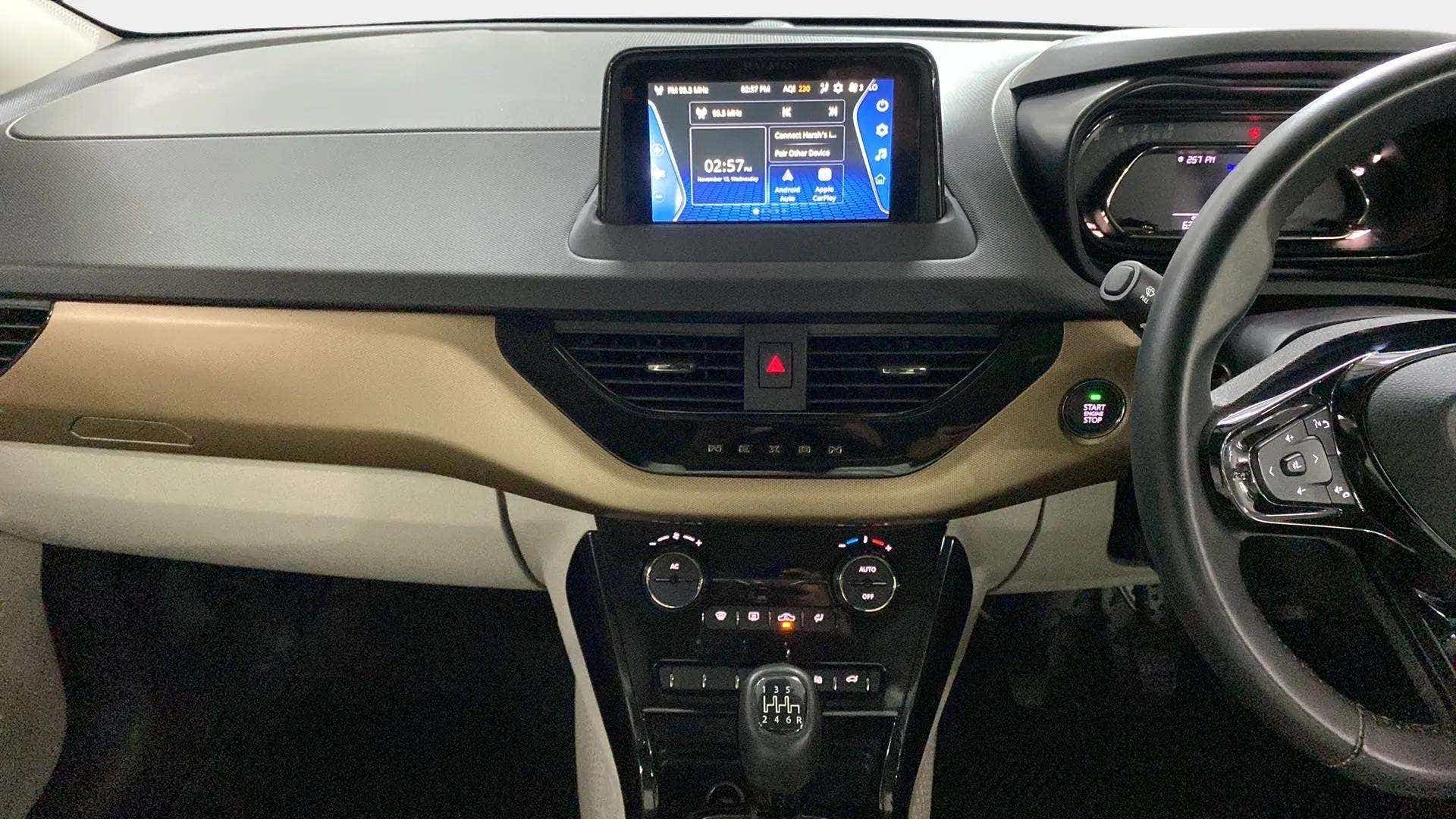 Interior dashboard of a Tata Nexon 2017-2023