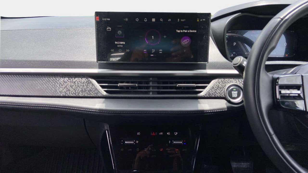 Interior dashboard view of a Tata Nexon