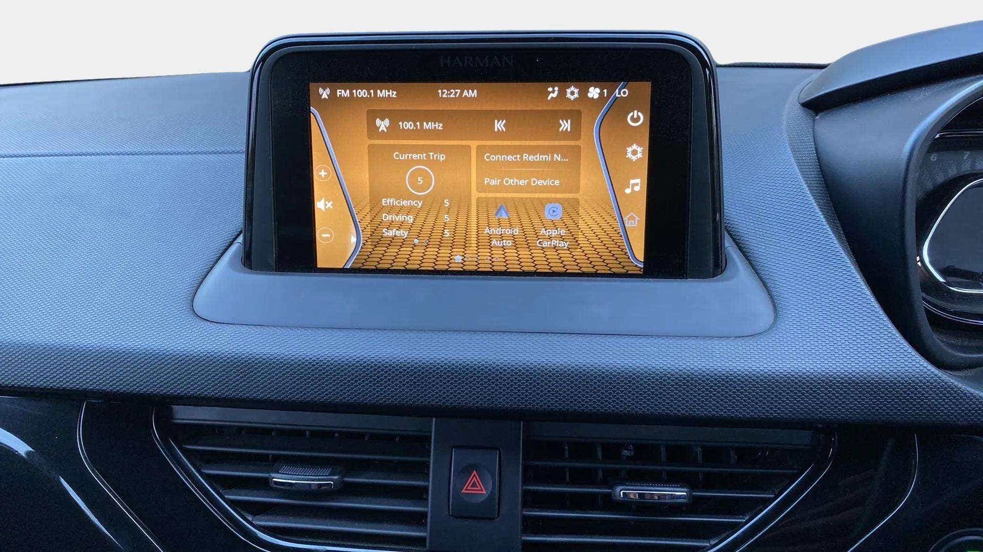 Dashboard infotainment system of a Tata Nexon 2017-2023