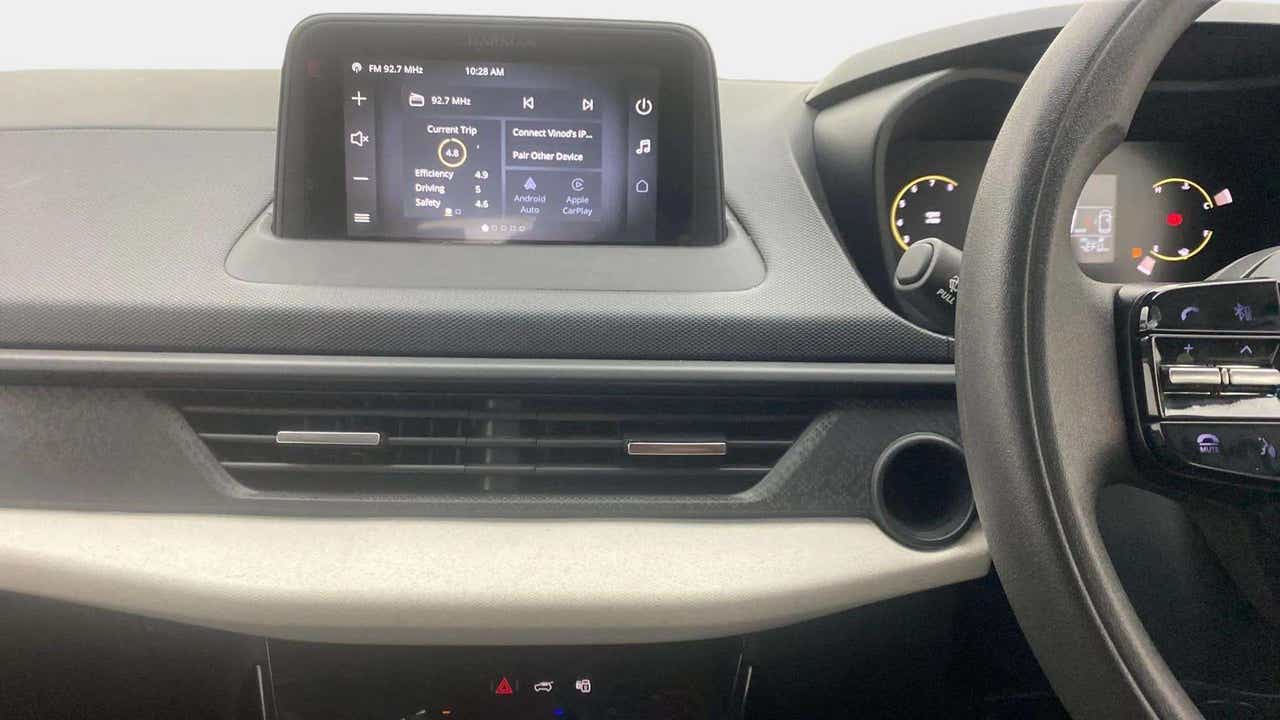 Dashboard and infotainment screen of a Tata Nexon