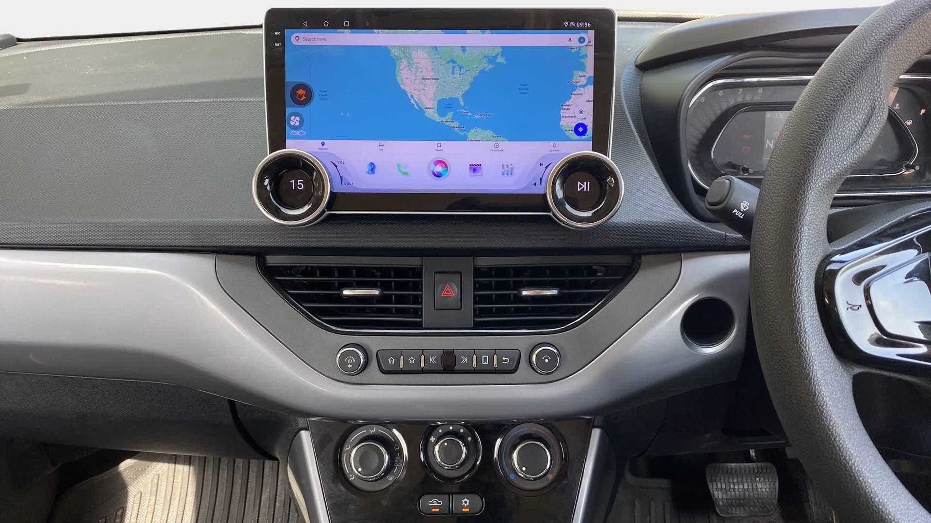 Dashboard and touchscreen display of a Tata Nexon 2017-2023