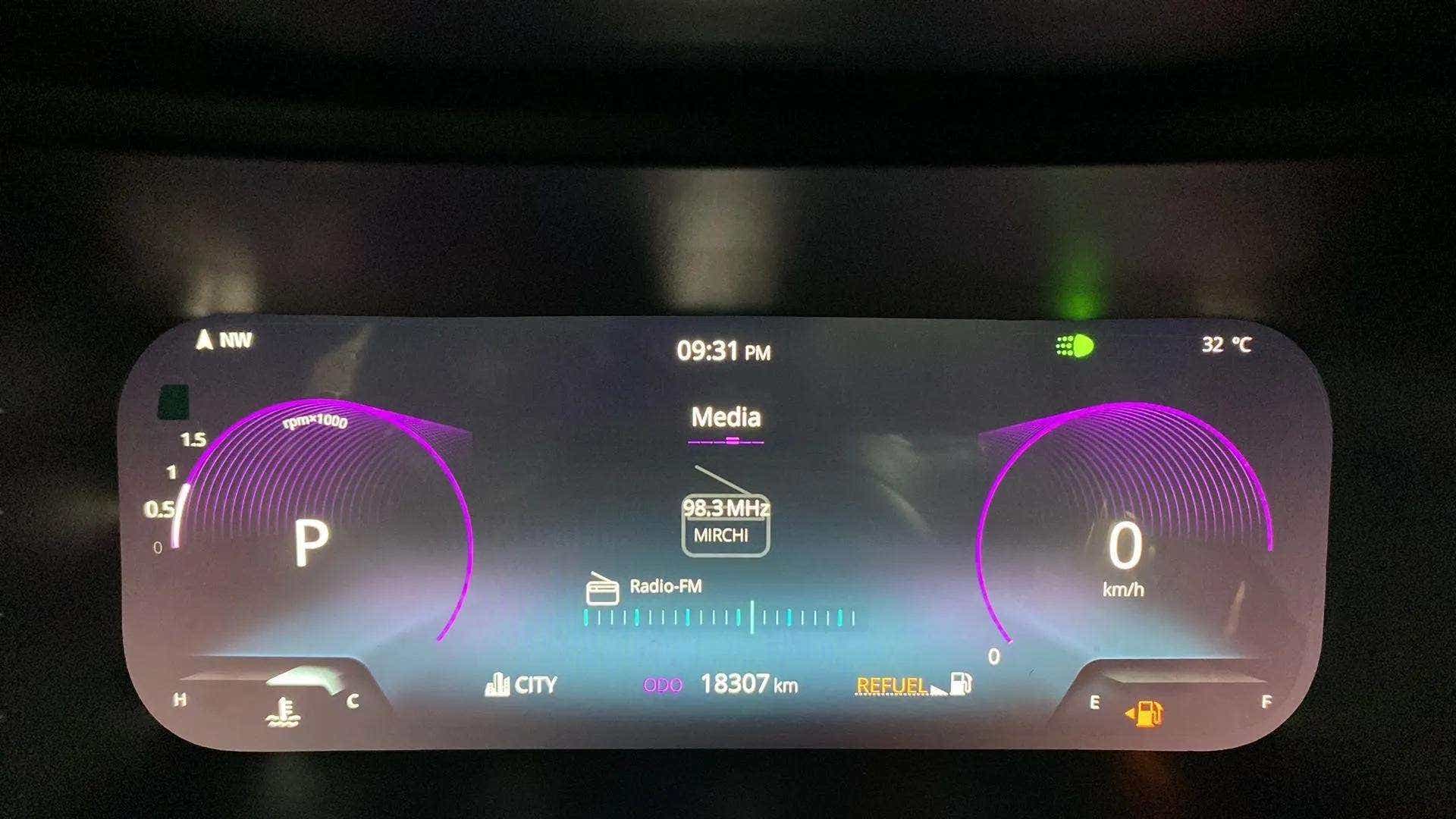 Digital instrument cluster of a Tata Nexon 2017-2023