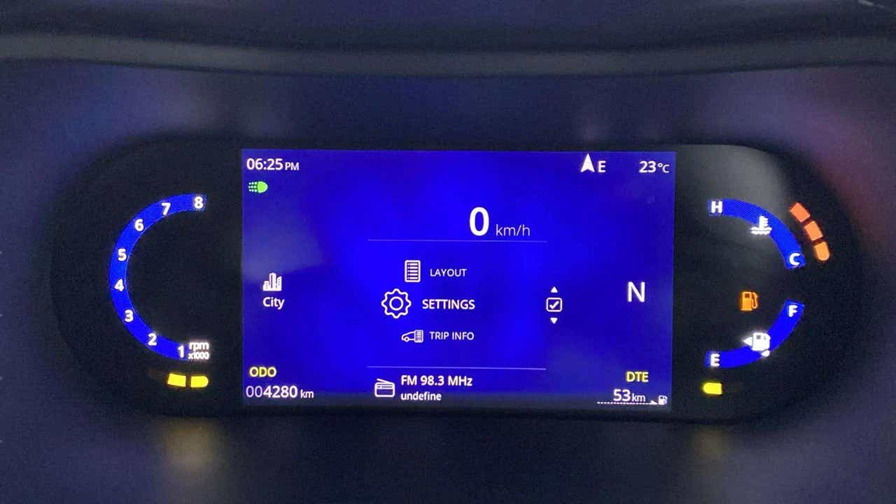 Instrument cluster of a Tata Nexon