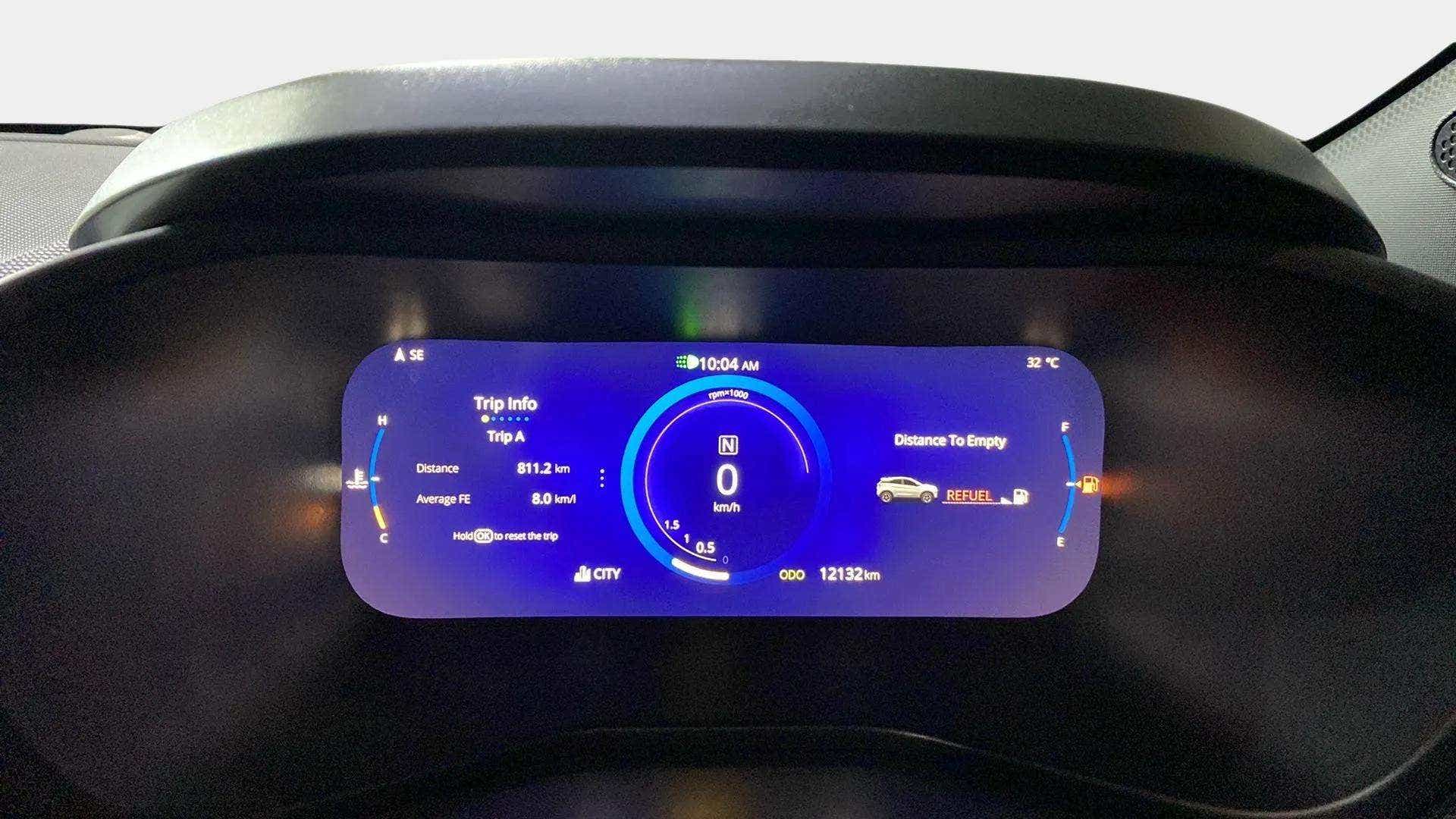 Instrument cluster of a Tata Nexon 2017-2023