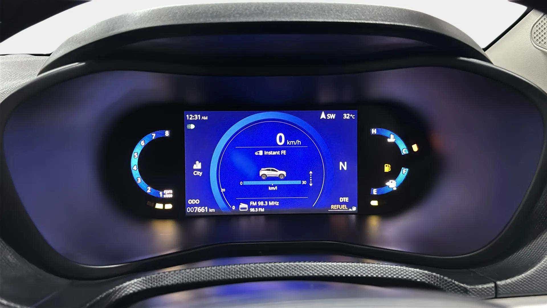 Instrument cluster of a Tata Nexon