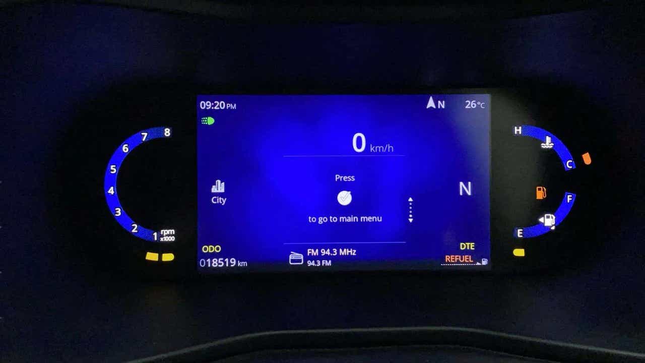 Instrument cluster of a Tata Nexon
