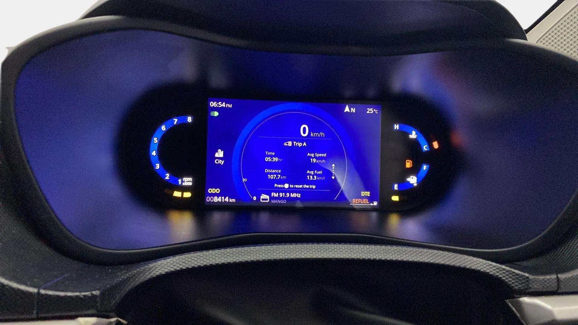 Instrument cluster of a Tata Nexon