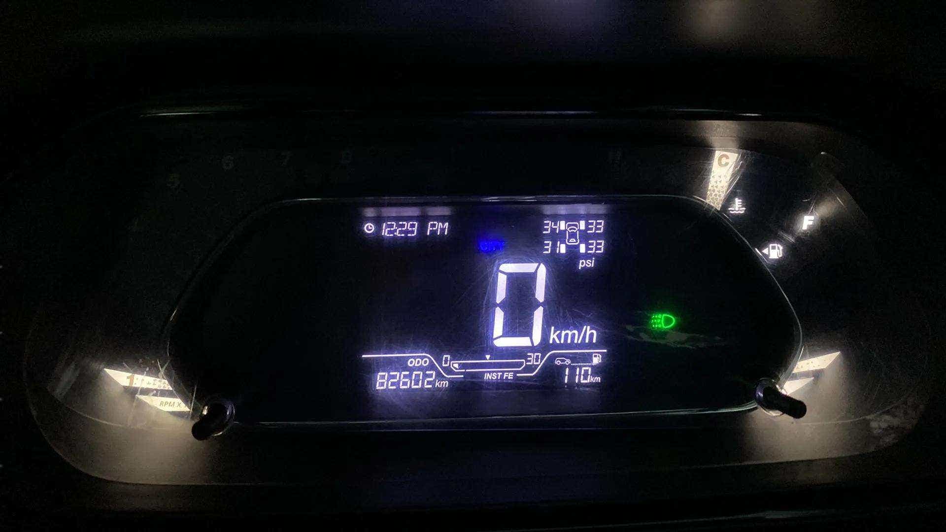 Instrument cluster of a Tata Nexon 2017-2023