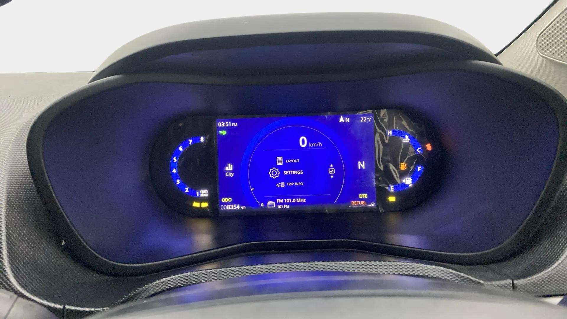 Instrument cluster of a Tata Nexon