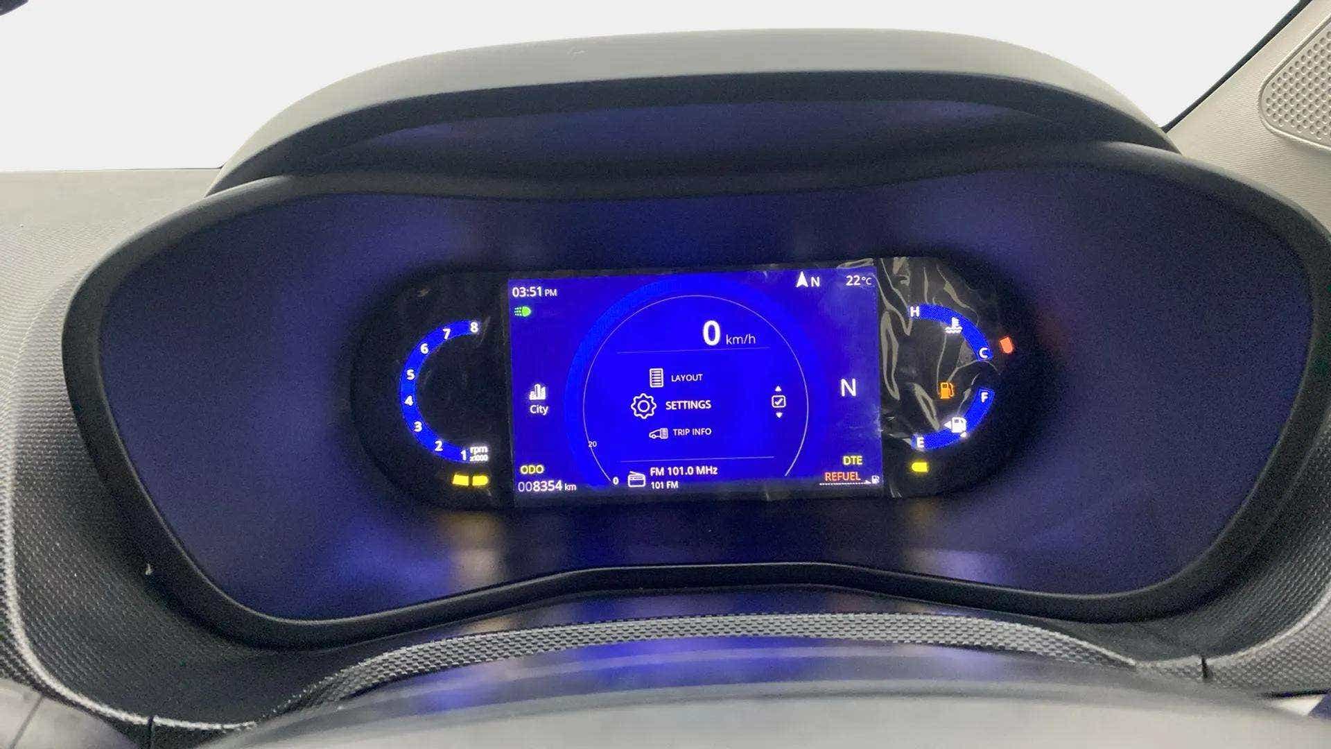 Instrument cluster of a Tata Nexon
