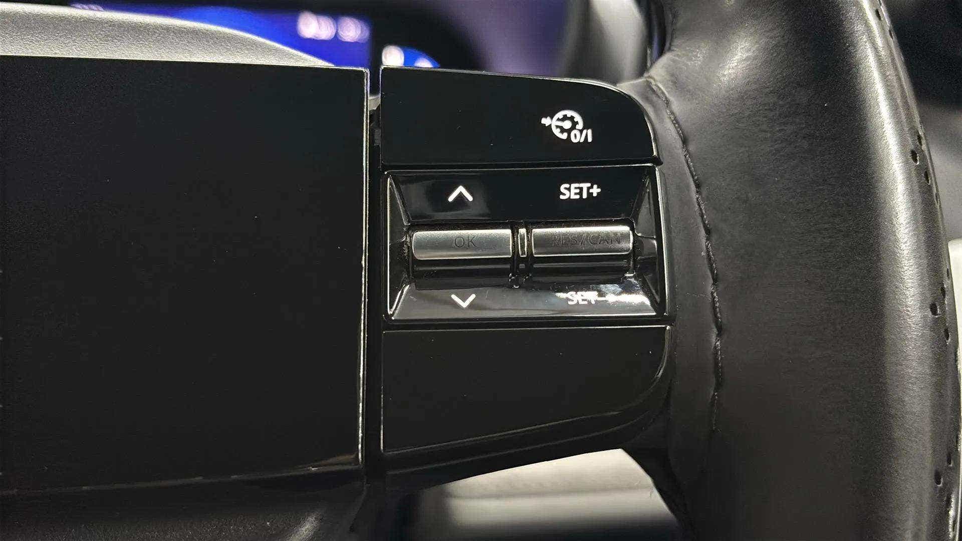 Steering wheel control buttons of a Tata Nexon