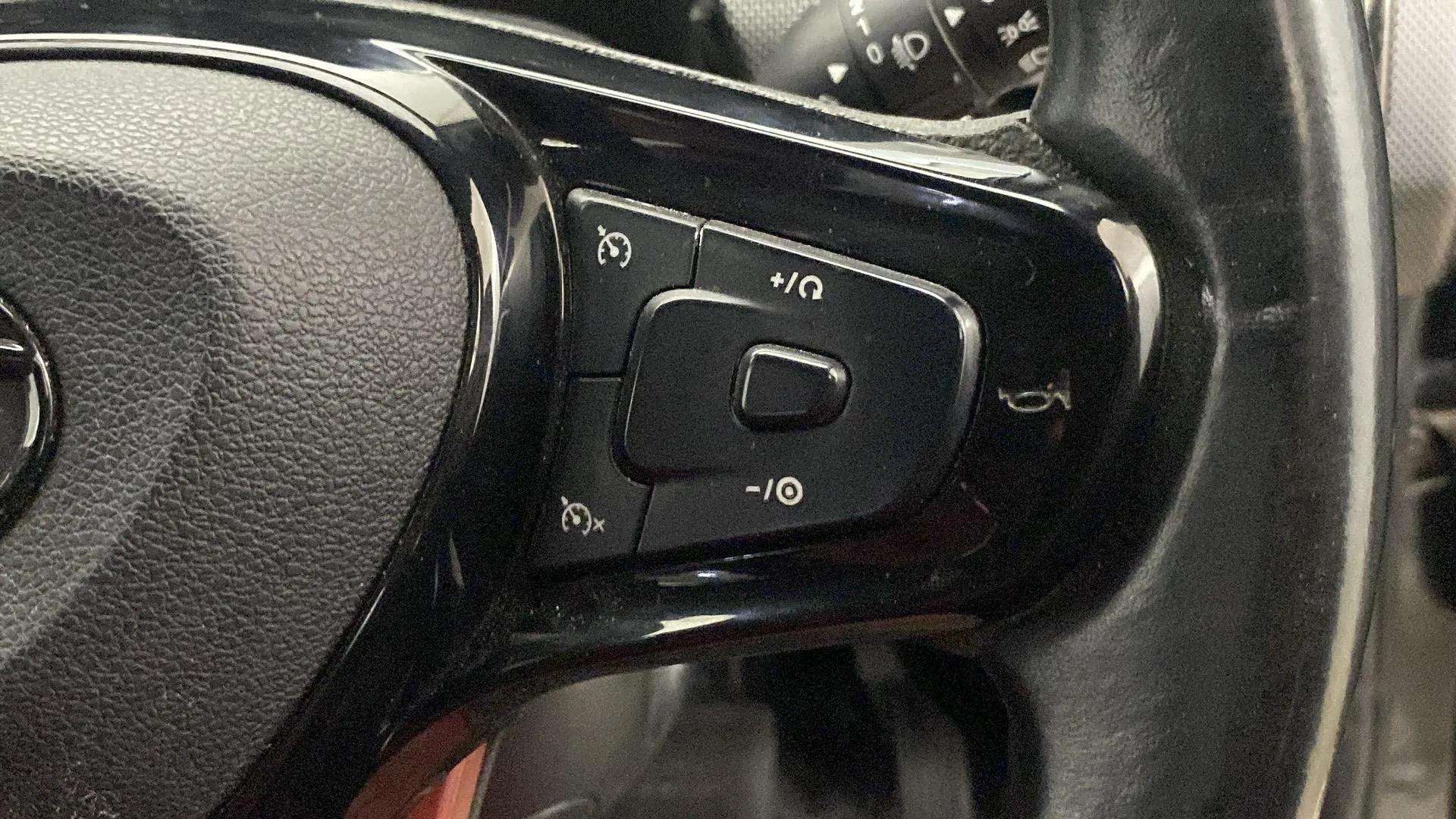 Steering wheel control buttons of a Tata Nexon 2017-2023