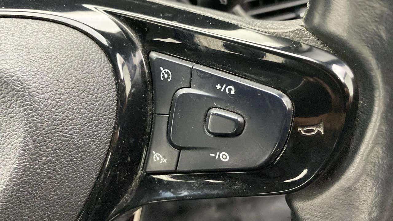 Steering wheel control buttons of a Tata Nexon 2017-2023