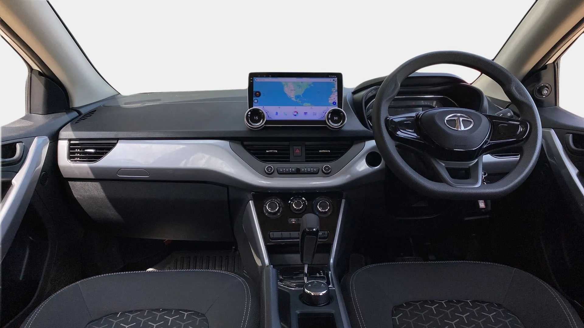 Dashboard and steering wheel of a Tata Nexon 2017-2023