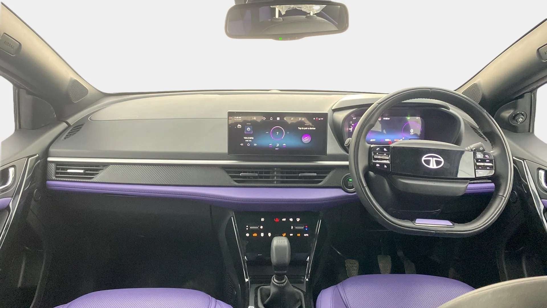 Interior dashboard view of a Tata Nexon