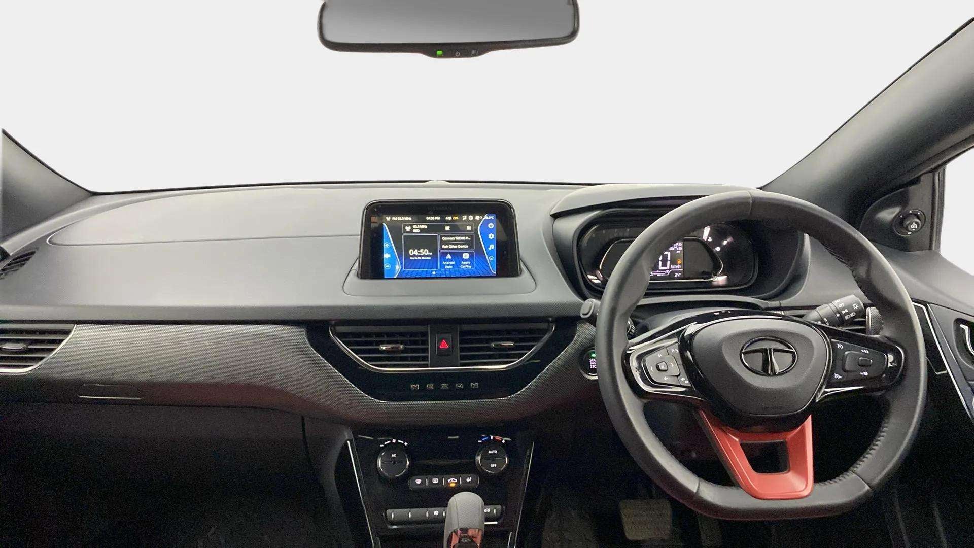 Dashboard and steering wheel of a Tata Nexon 2017-2023