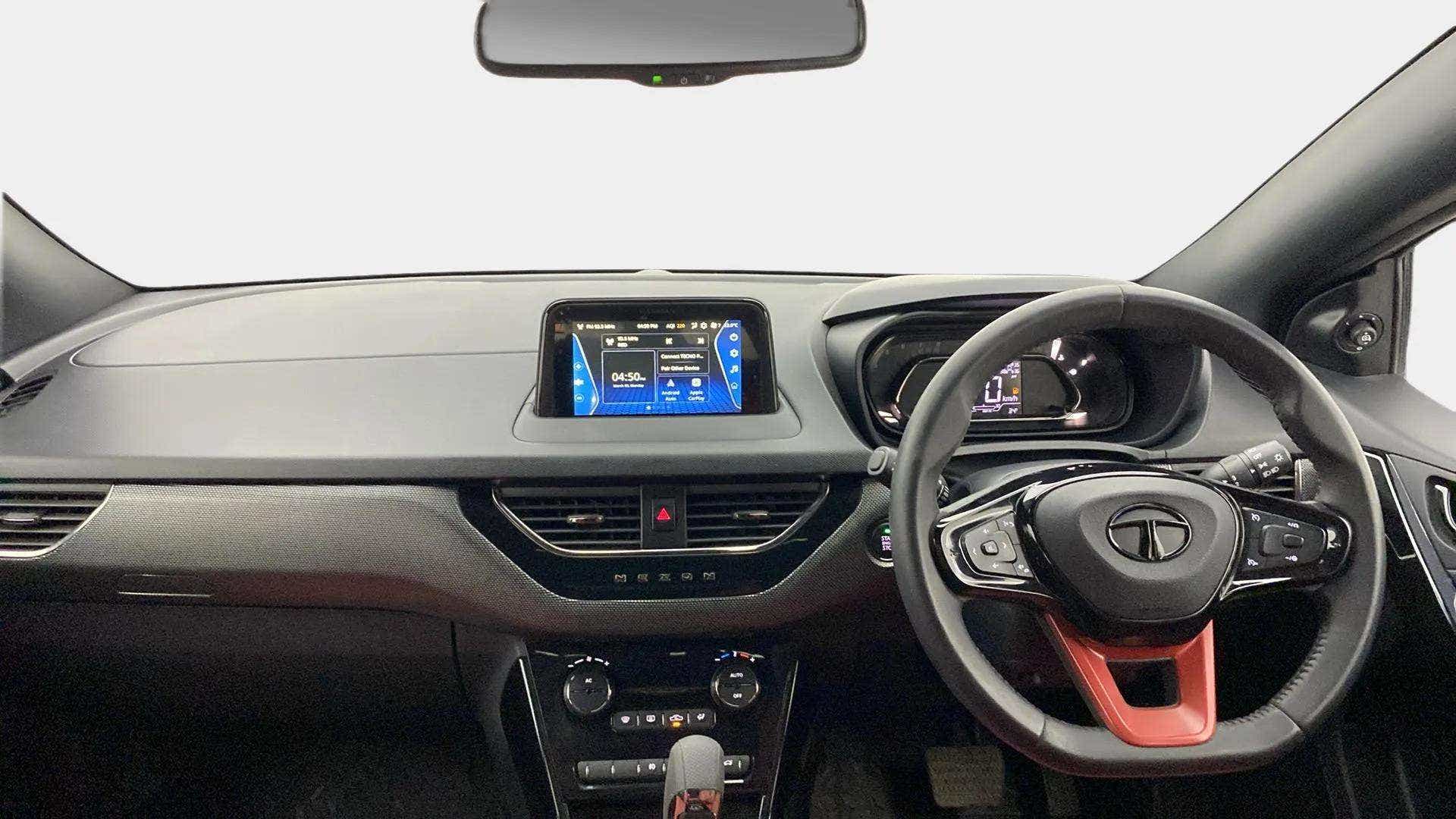 Dashboard and steering wheel of a Tata Nexon 2017-2023
