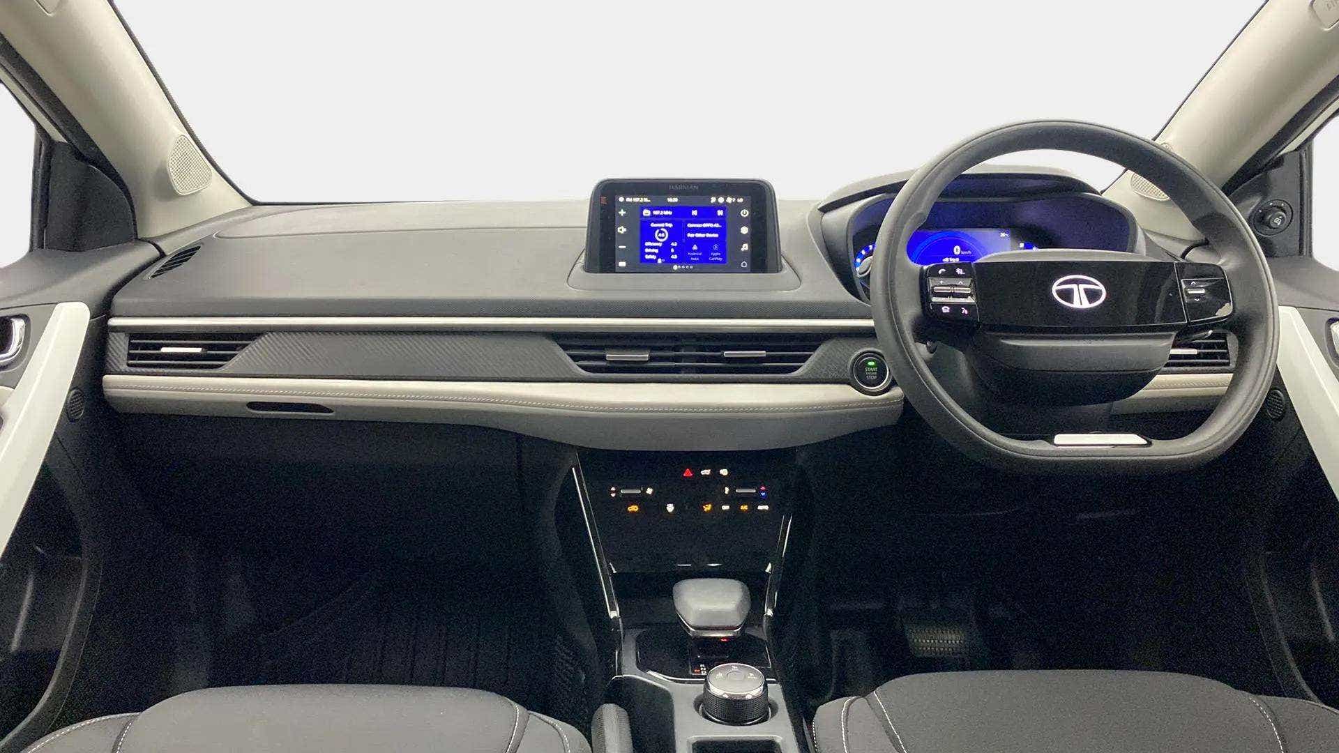 Dashboard interior view of a Tata Nexon