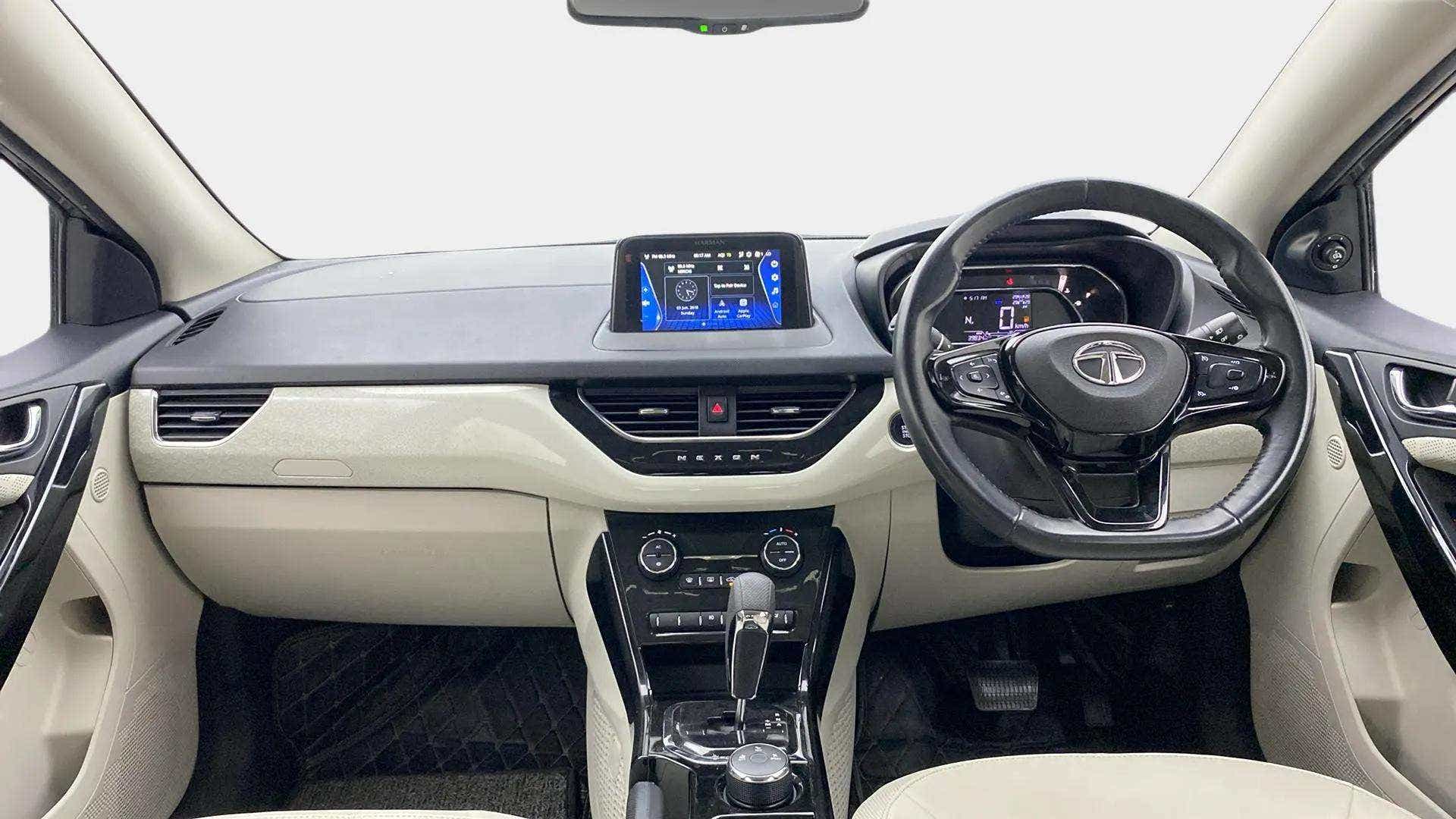 Dashboard and steering wheel of a Tata Nexon 2017-2023