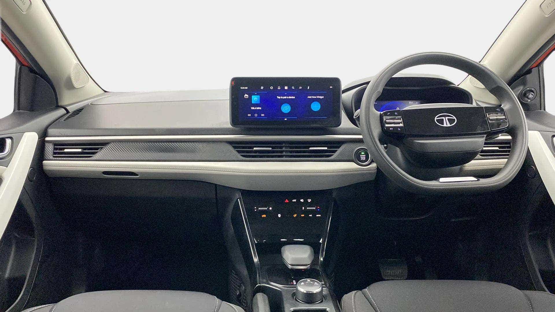 Interior dashboard view of a Tata Nexon
