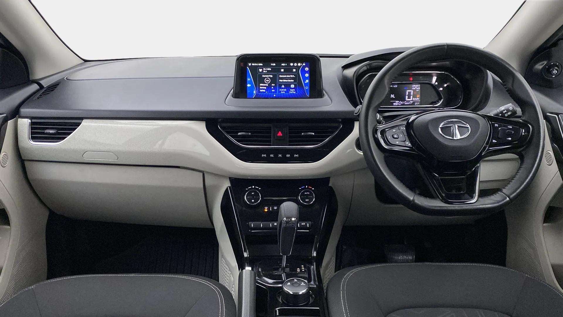 Dashboard and steering wheel of a Tata Nexon 2017-2023