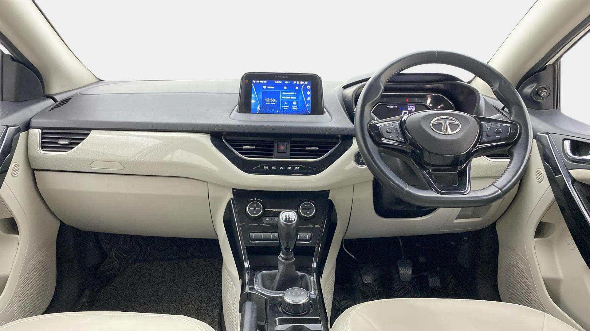 Dashboard and steering wheel of a Tata Nexon 2017-2023