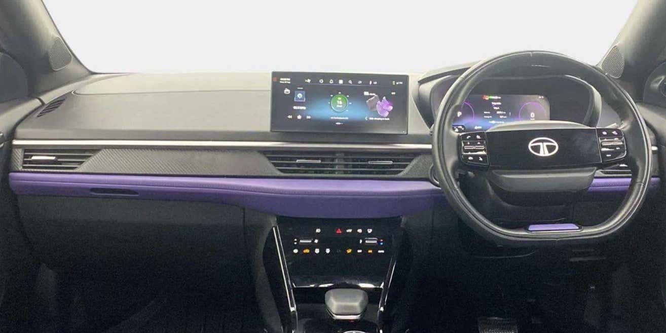 Interior dashboard view of a Tata Nexon