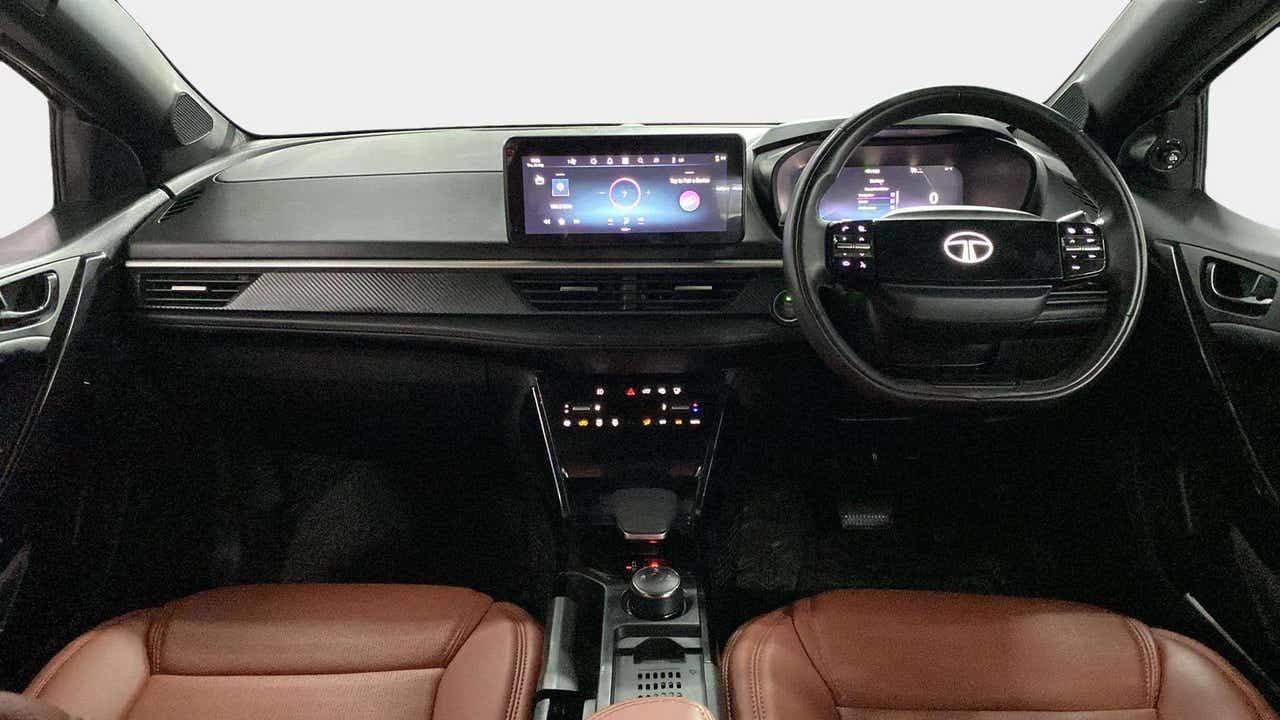 Interior dashboard view of a Tata Nexon
