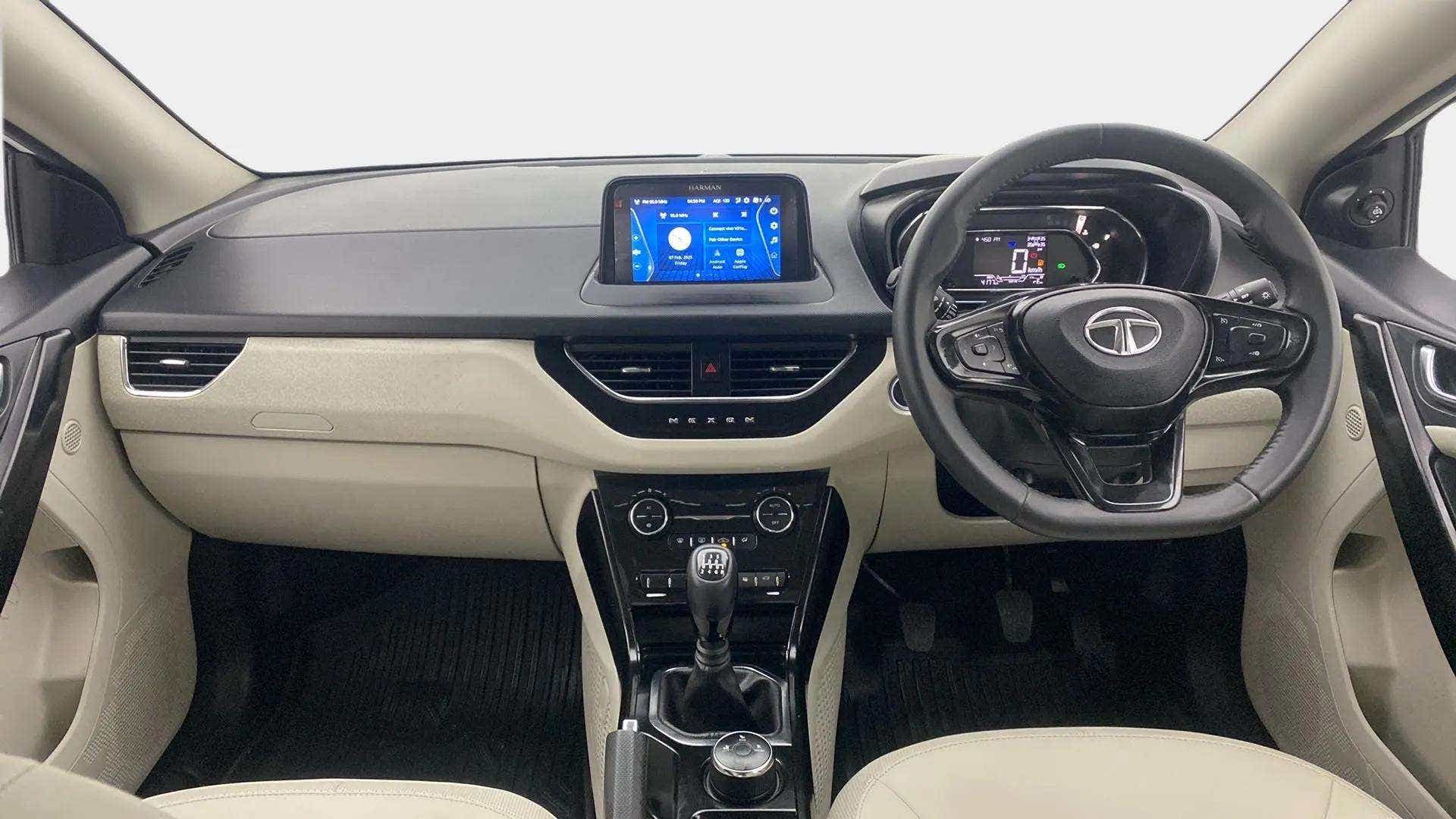 Dashboard and steering wheel of a Tata Nexon 2017-2023