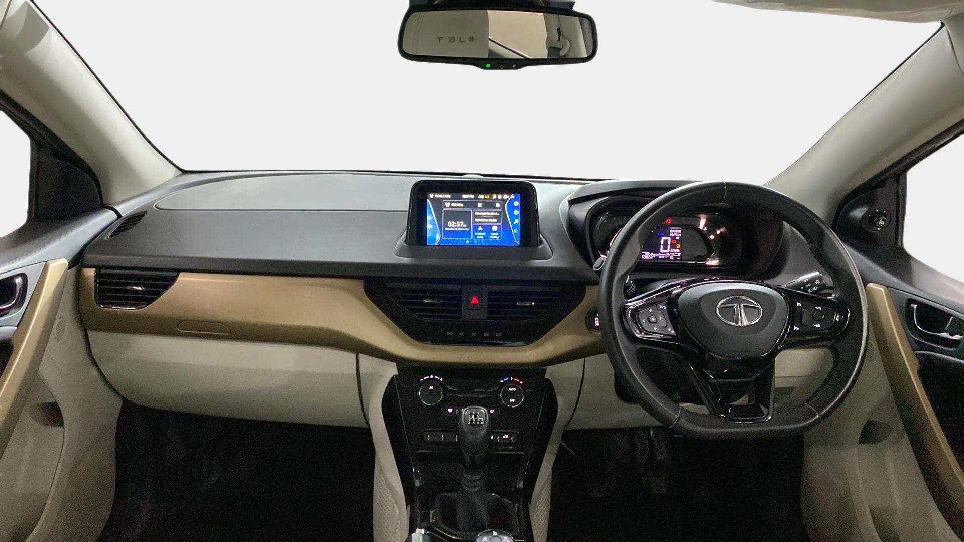Dashboard and steering wheel of a Tata Nexon 2017-2023