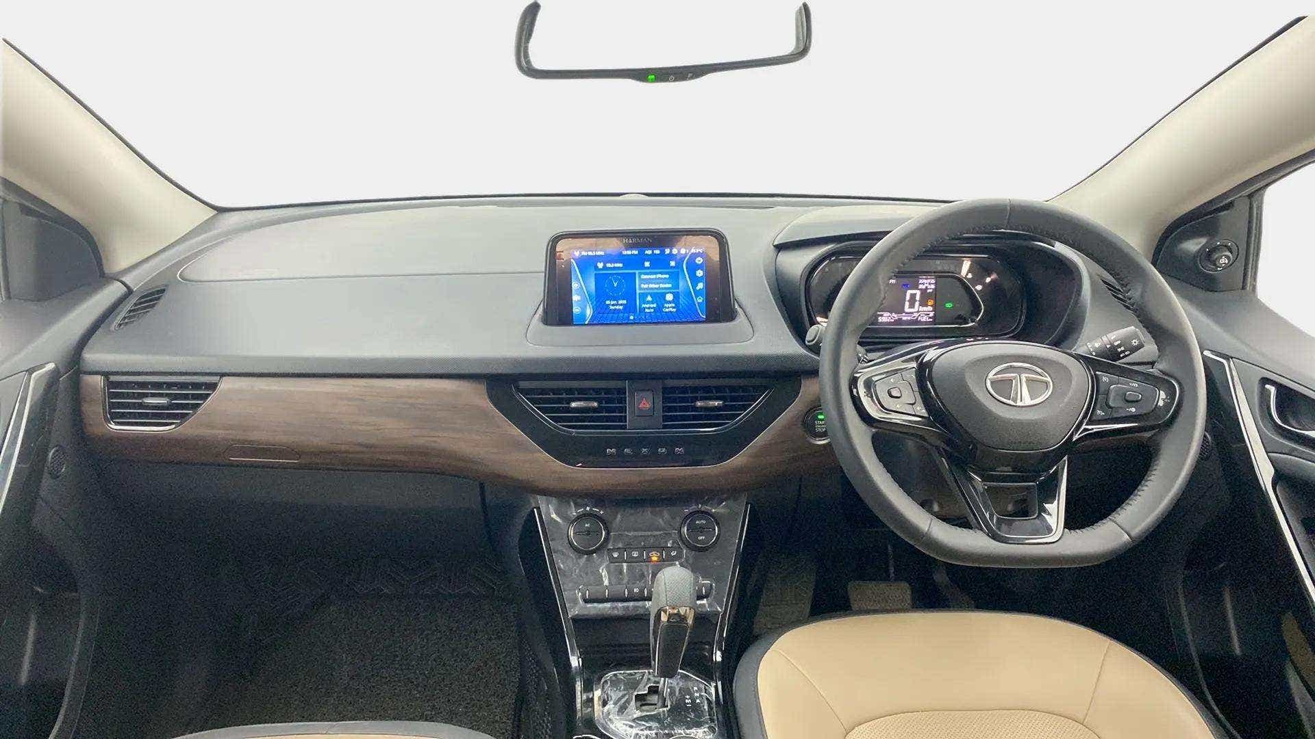 Dashboard and steering wheel of a Tata Nexon 2017-2023