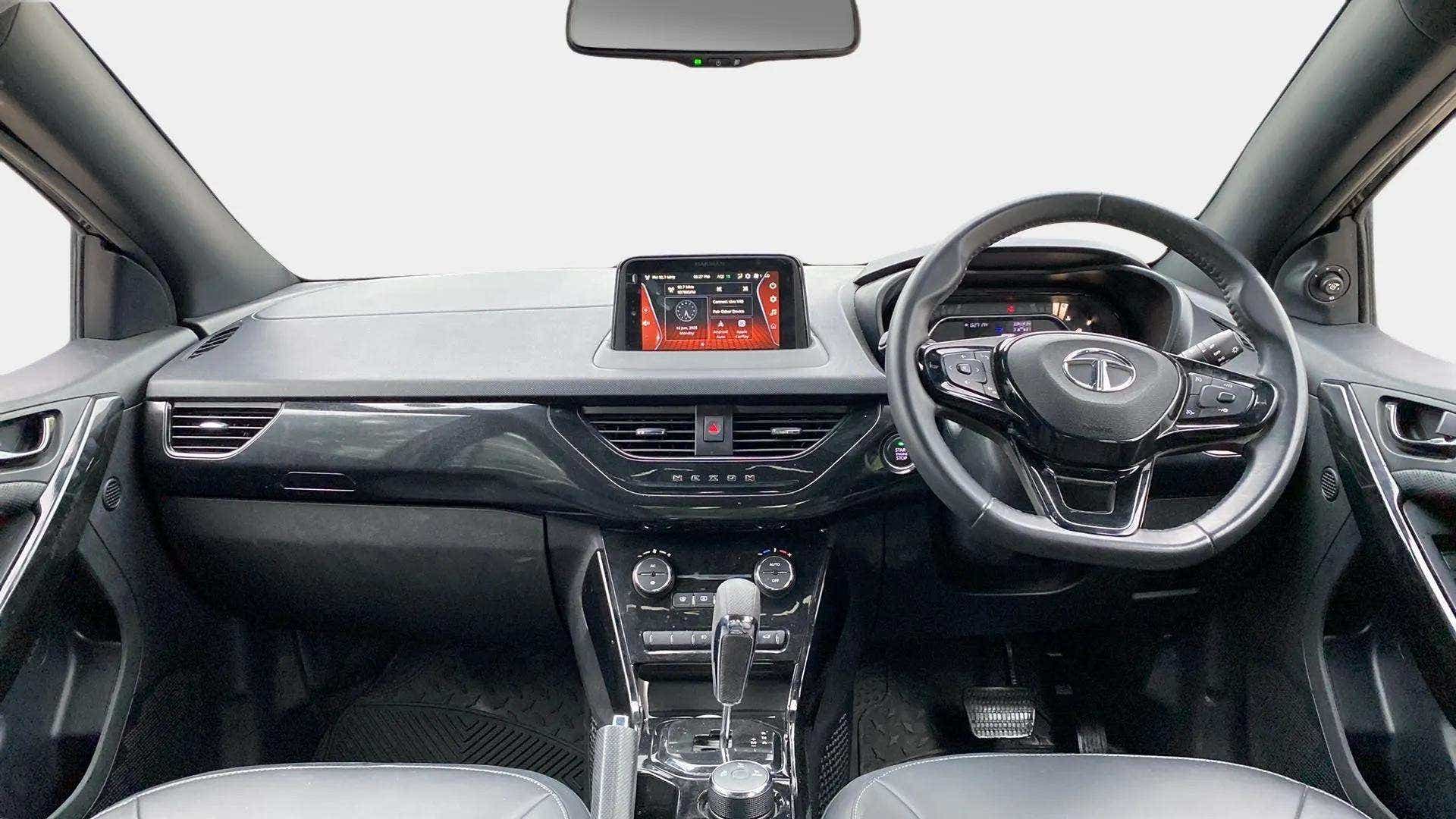 Dashboard and steering wheel of a Tata Nexon 2017-2023