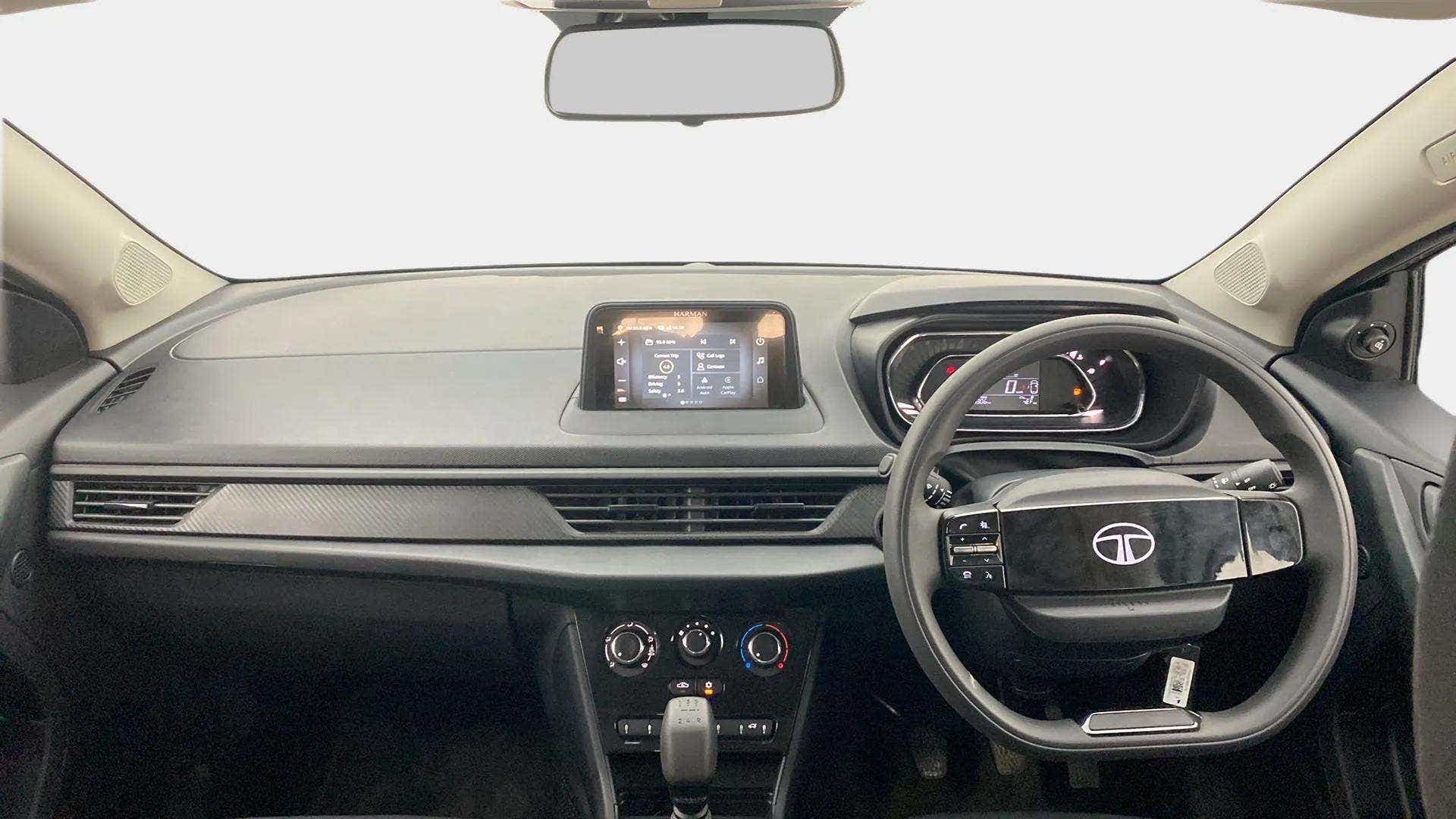 Interior dashboard view of a Tata Nexon