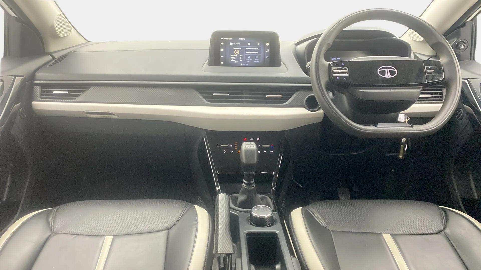 Interior dashboard view of a Tata Nexon