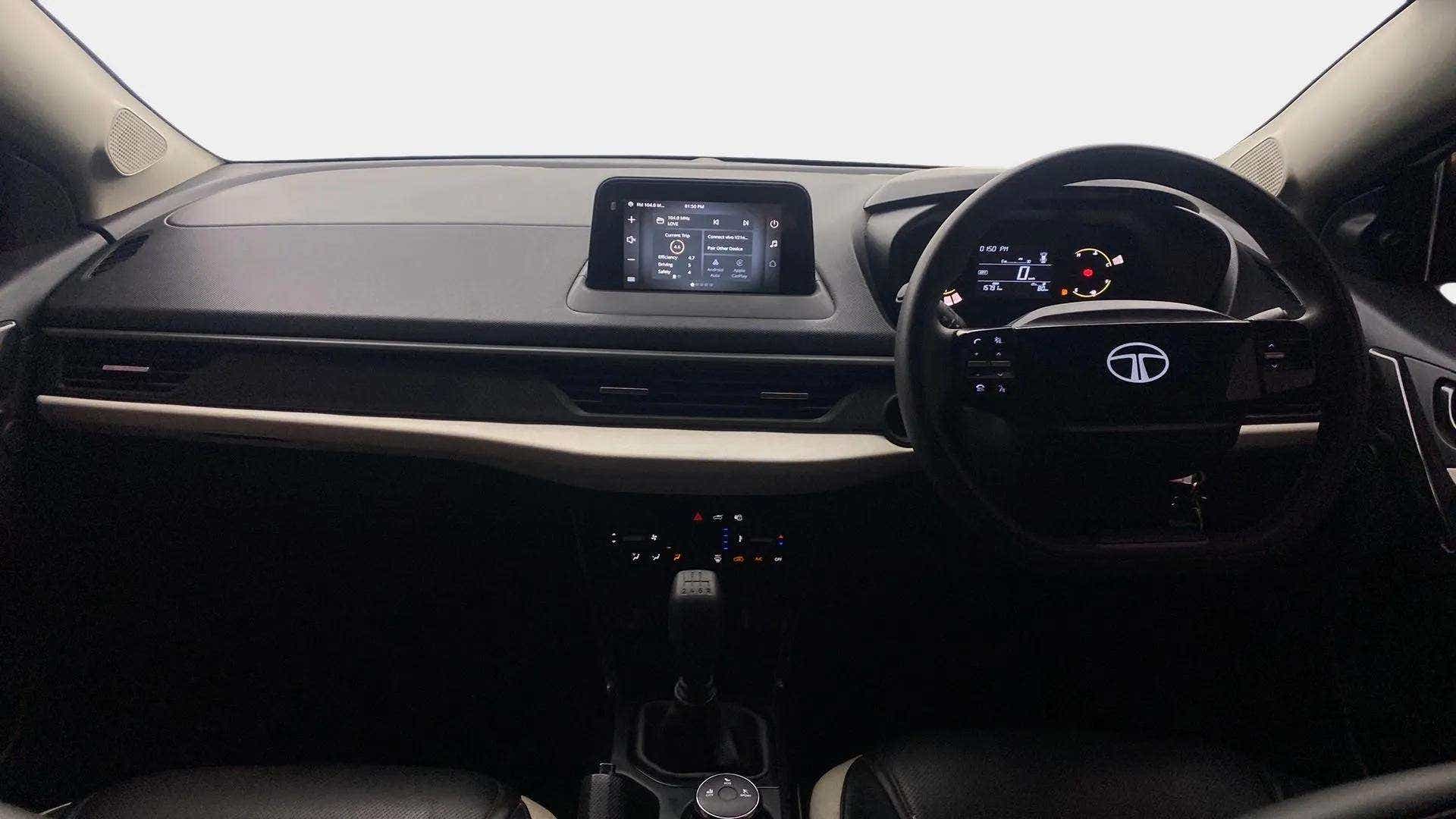 Dashboard and steering wheel of a Tata Nexon 2017-2023