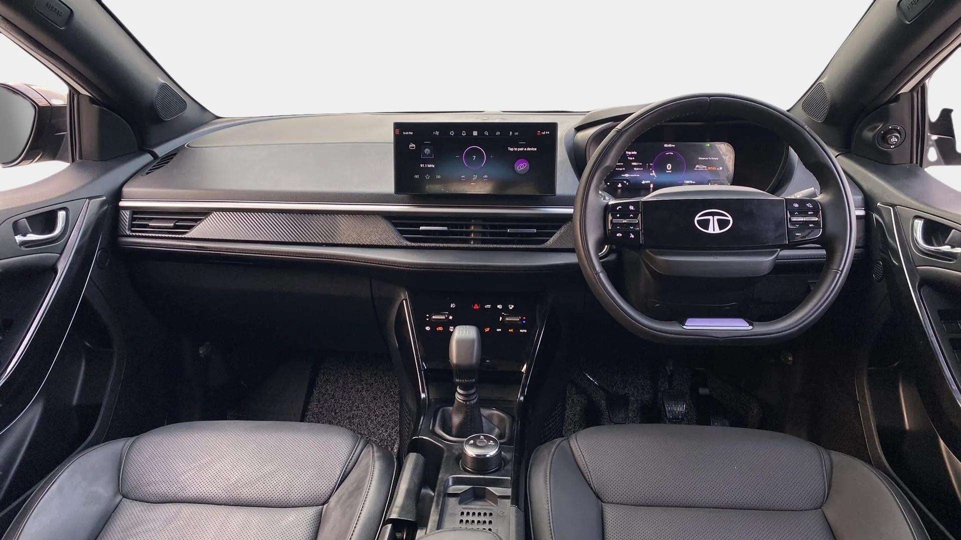 Interior dashboard view of a Tata Nexon 2017-2023