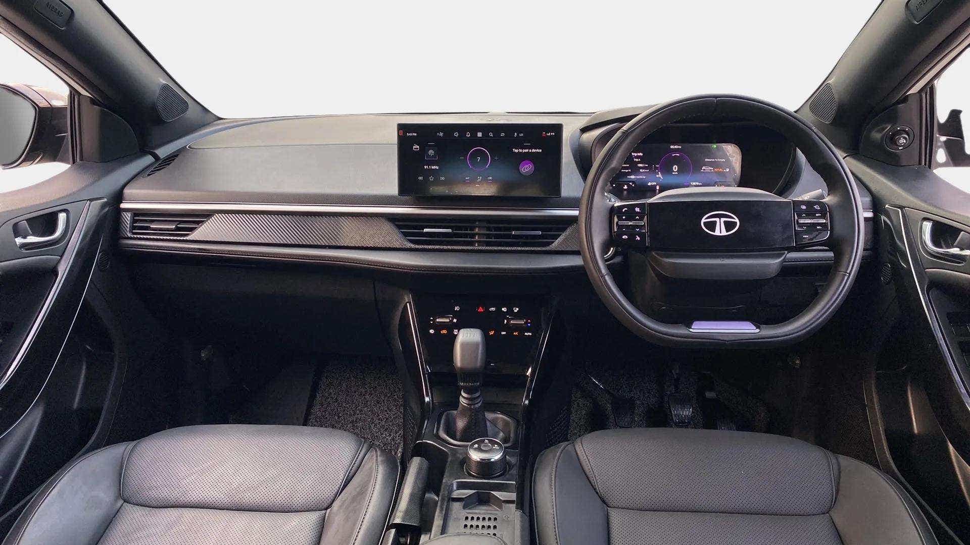 Interior dashboard view of a Tata Nexon 2017-2023