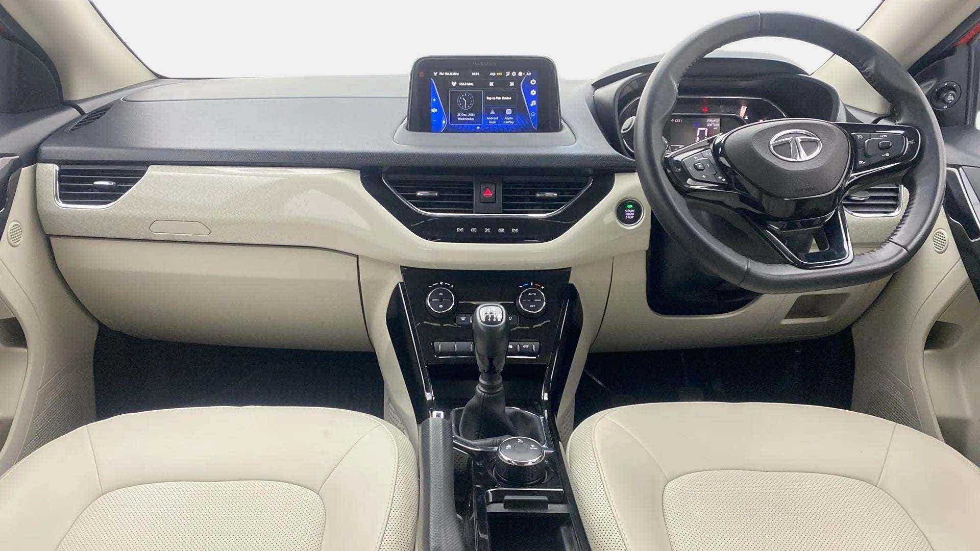 Dashboard interior of a Tata Nexon 2017-2023