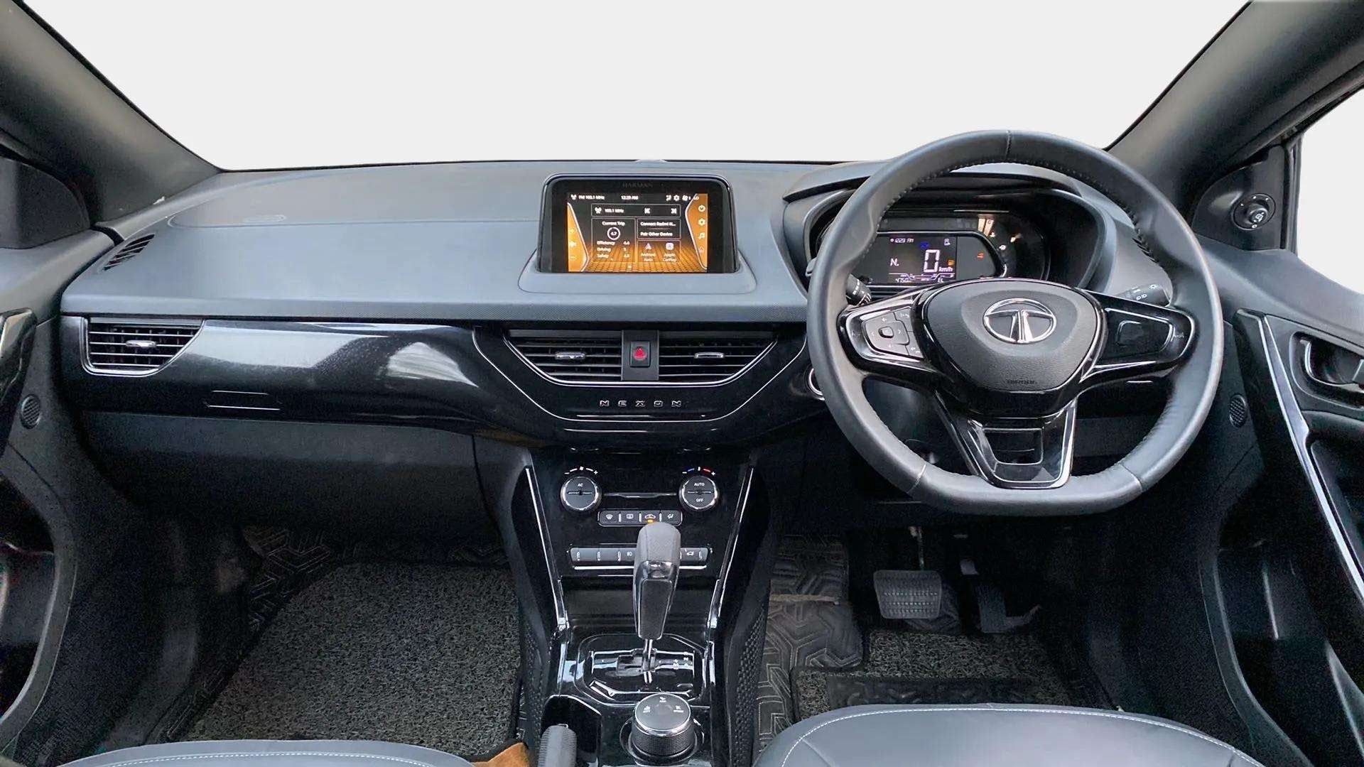 Dashboard and steering wheel of a Tata Nexon 2017-2023