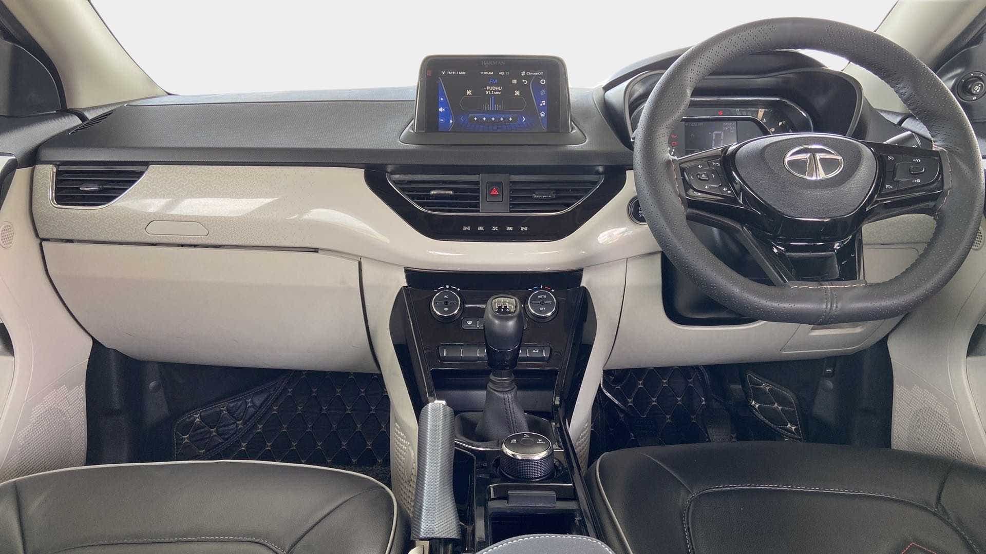 Dashboard and steering wheel of a Tata Nexon 2017-2023