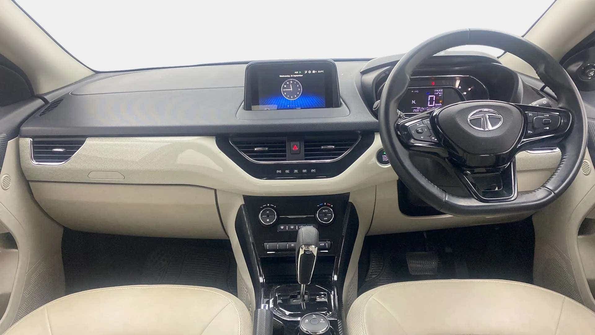 Interior dashboard of a Tata Nexon 2017-2023
