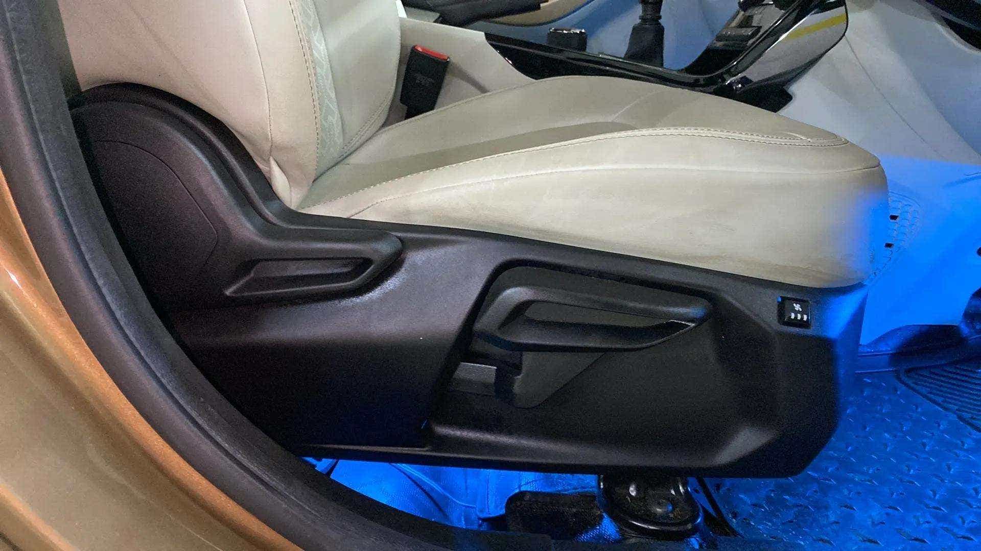 Front seat and controls of a Tata Nexon 2017-2023