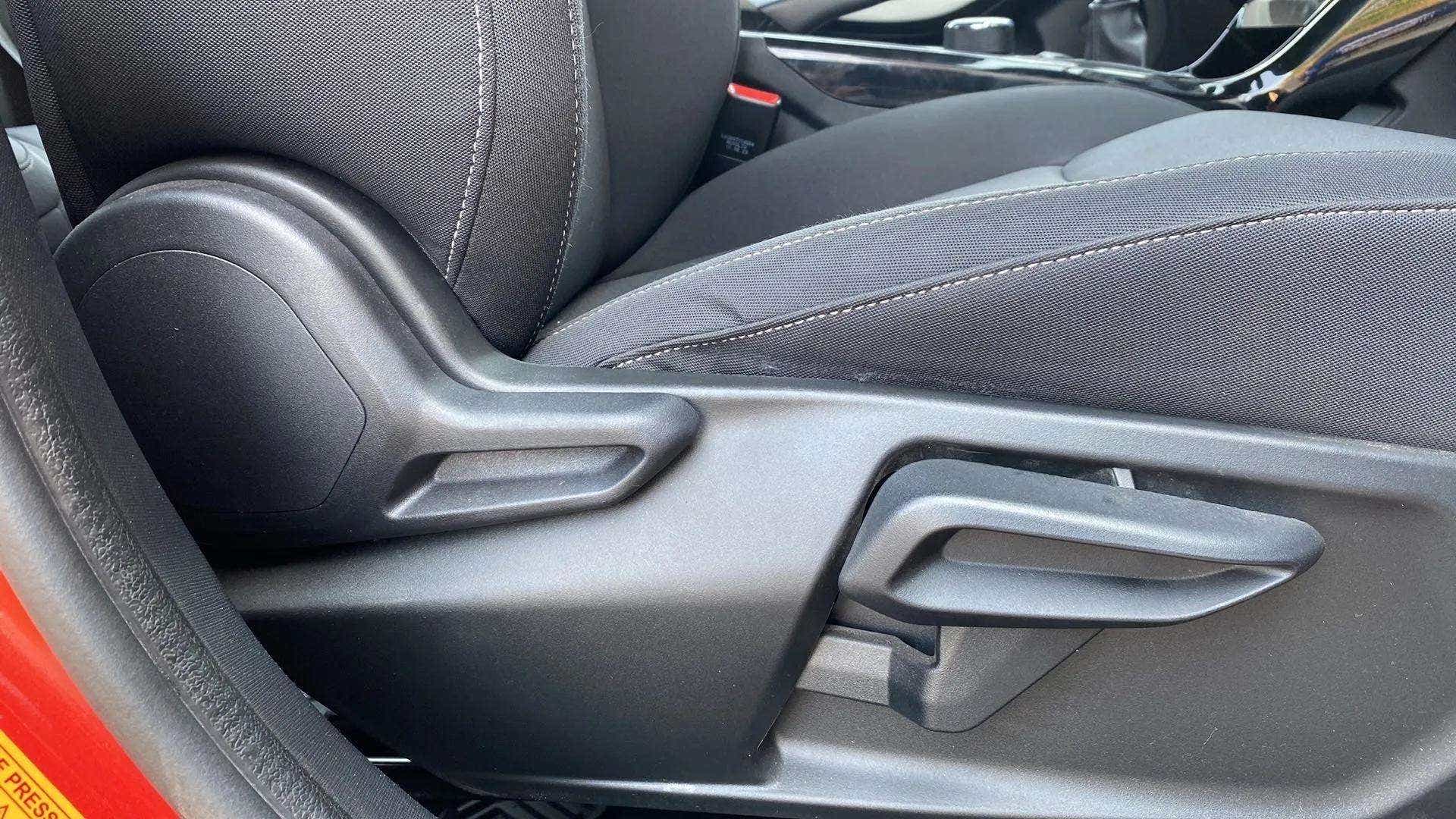 Seat adjustment lever close-up of a Tata Nexon 2017-2023