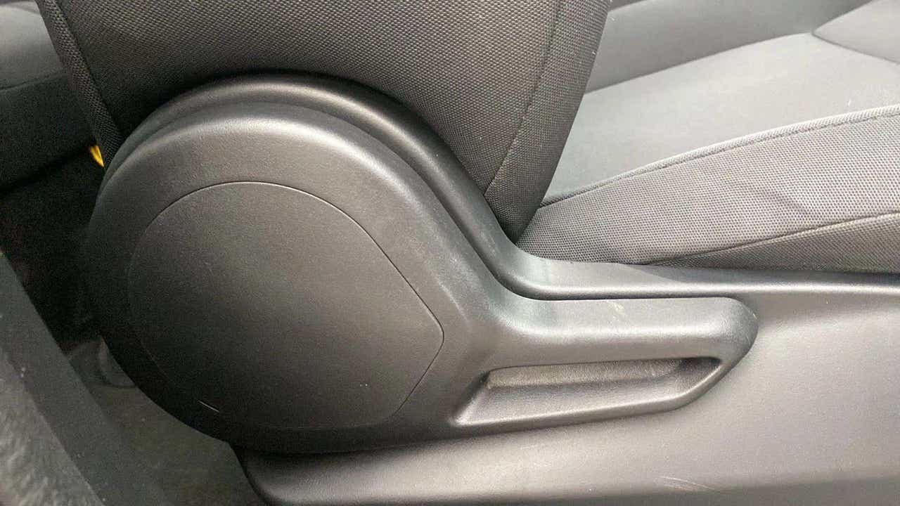 Close-up of the seat side lever of a Tata Nexon