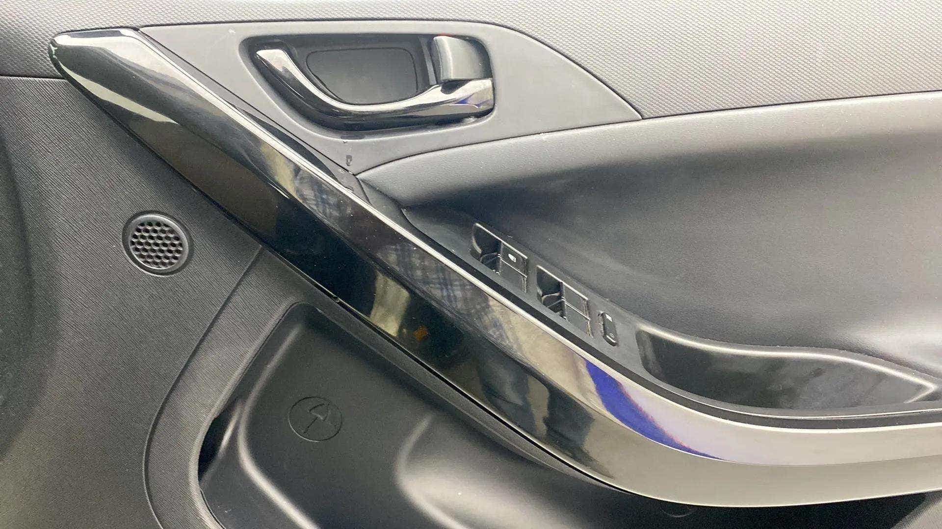 Interior door panel close-up of a Tata Nexon 2017-2023