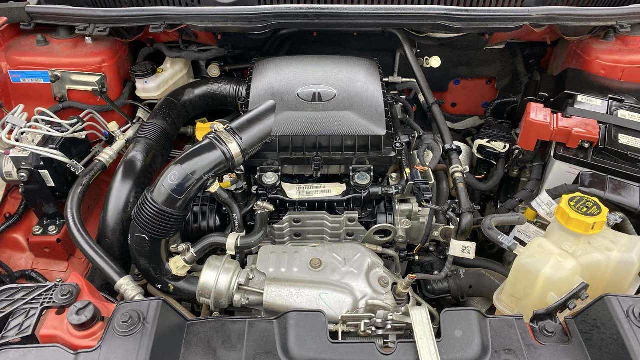 Engine bay view of a Tata Nexon