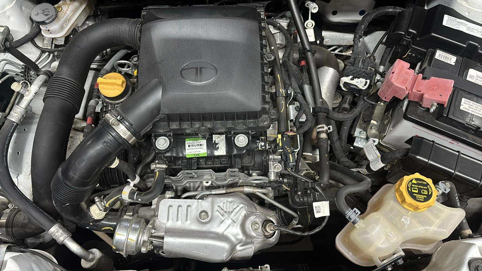 Engine bay of a Tata Nexon
