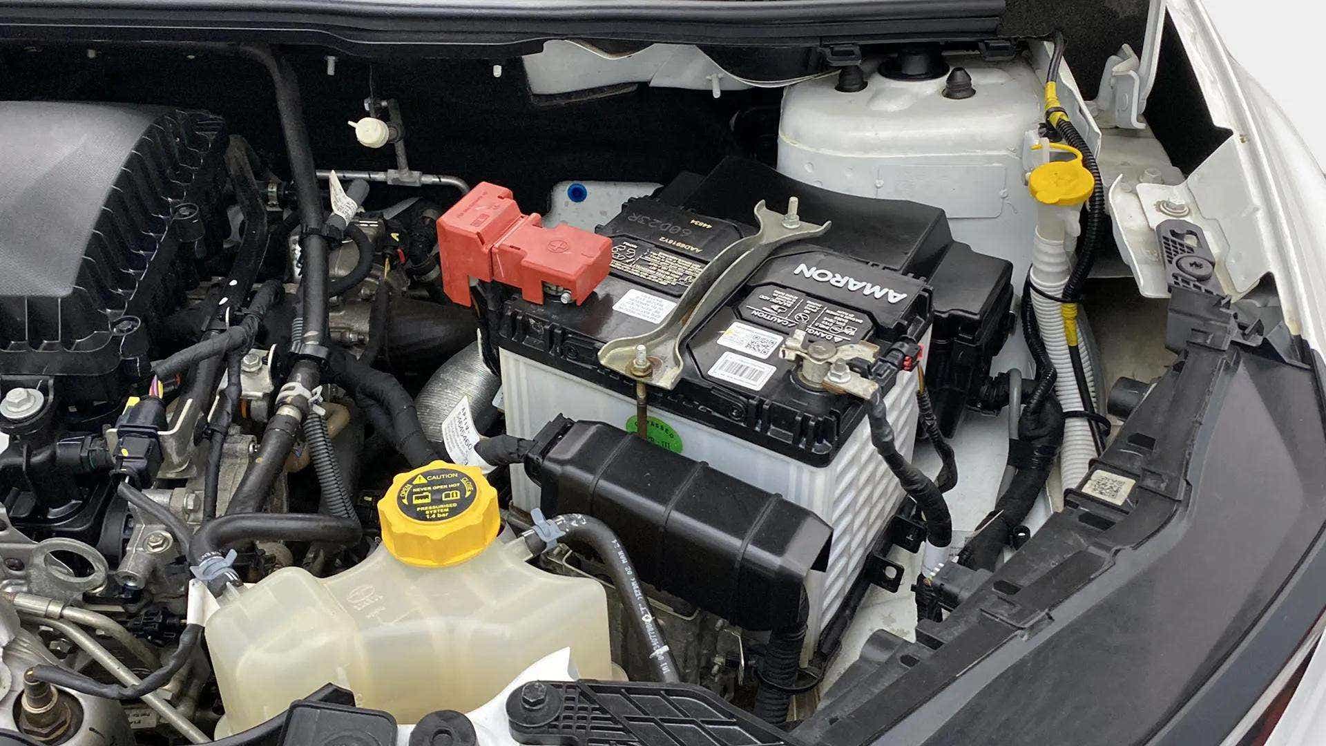 Engine bay view of a Tata Nexon
