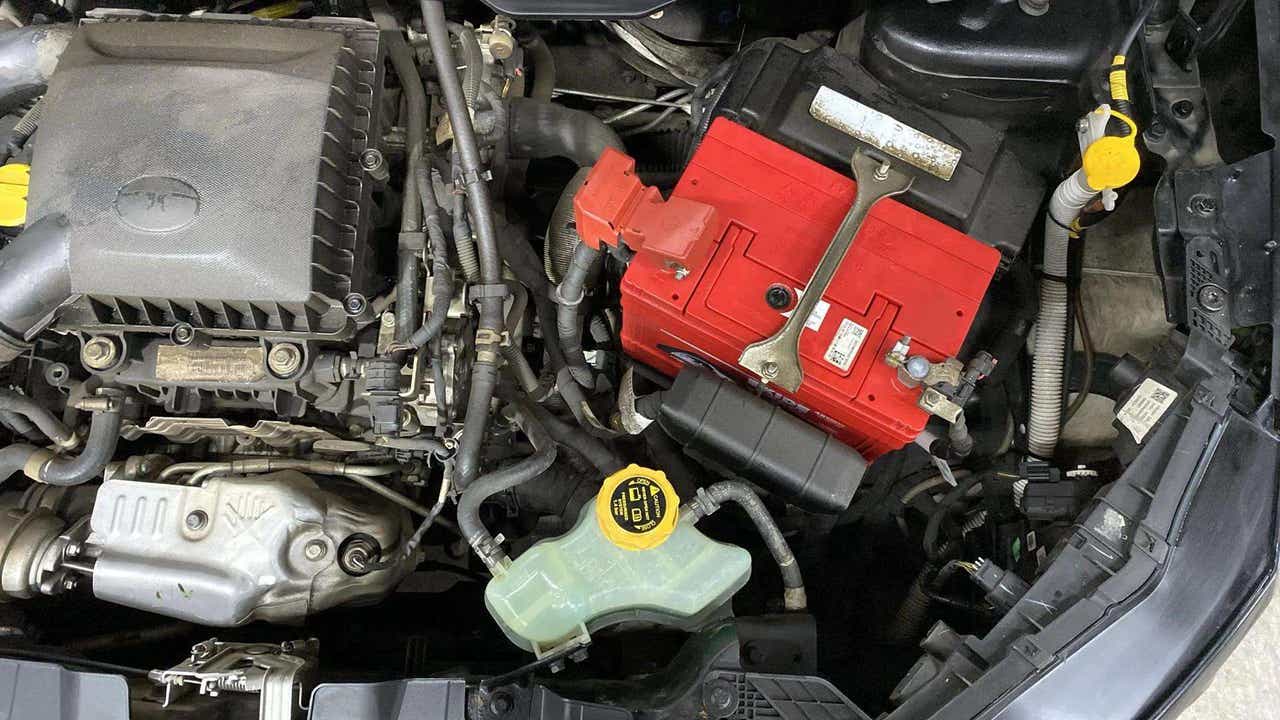 Engine bay view of a Tata Nexon